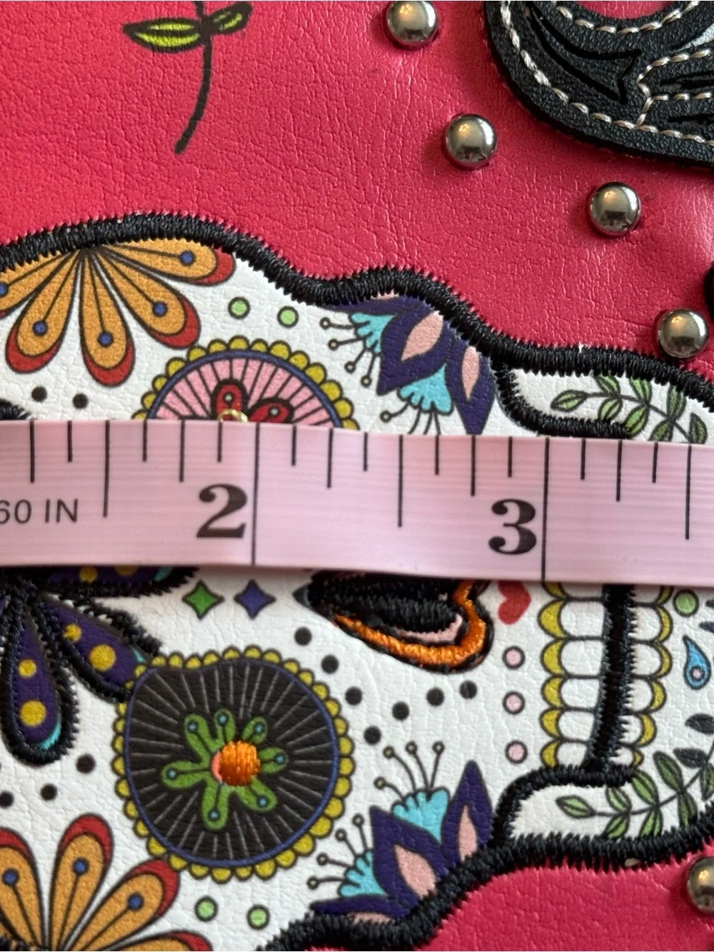 Kenio Styles Pink Flora Sugar Skull Crossbody, nwt